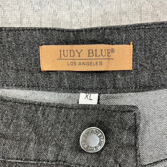 New Judy Blue Dress Jeans Women XL/33X29 1/2 Gray High Rise tapered Leg - Picture 8 of 13